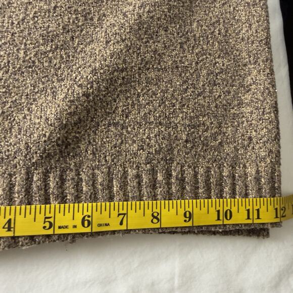 Zara Women’s Pants S Wide-Leg Brown Mixed Thick Knit Elastic Waist - Picture 14 of 14